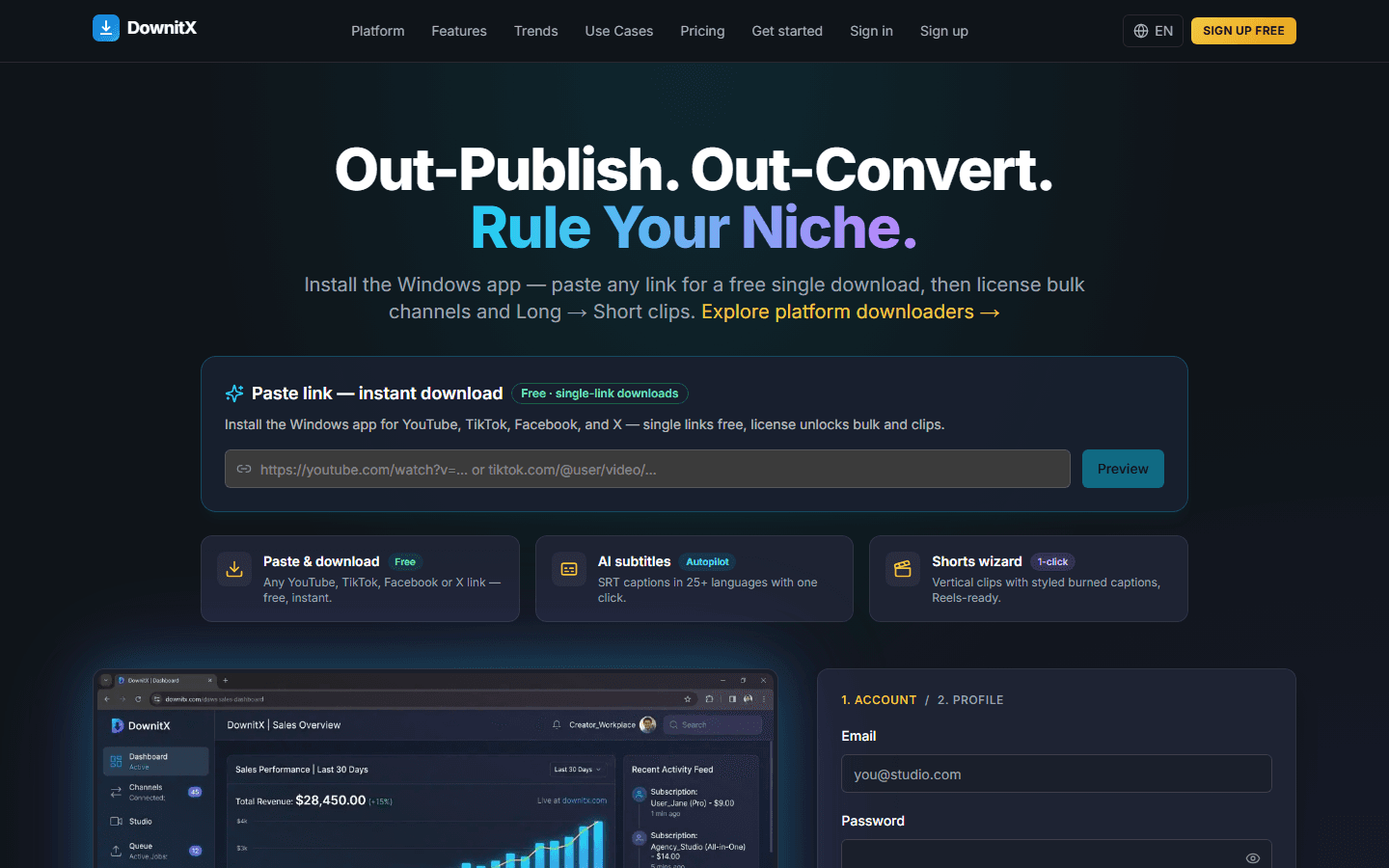 DownitX product screenshot